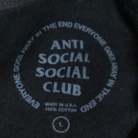 Anti Social Social Club x Sad Boys black hoodie NWT, size large - Picture 2 of 10